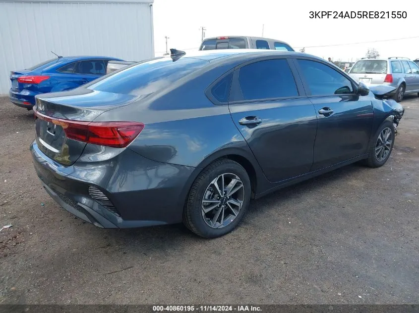 2024 Kia Forte Lxs VIN: 3KPF24AD5RE821550 Lot: 40860195