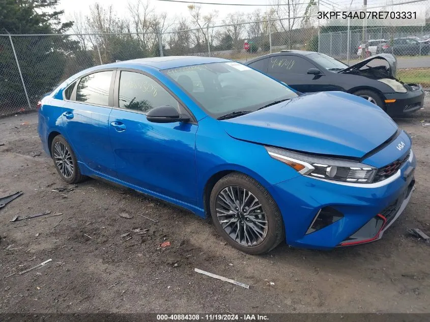 2024 Kia Forte Gt-Line VIN: 3KPF54AD7RE703331 Lot: 40884308