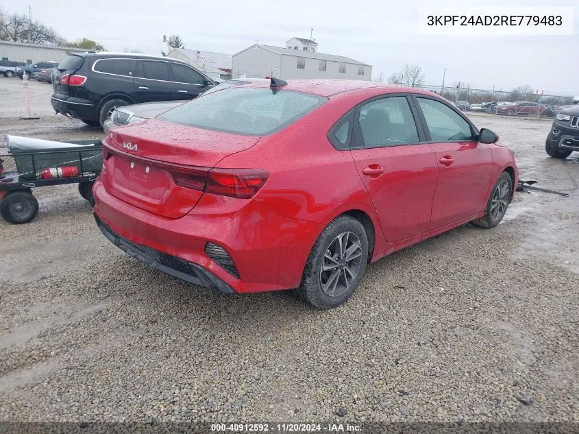 2024 Kia Forte Lxs VIN: 3KPF24AD2RE779483 Lot: 40912592