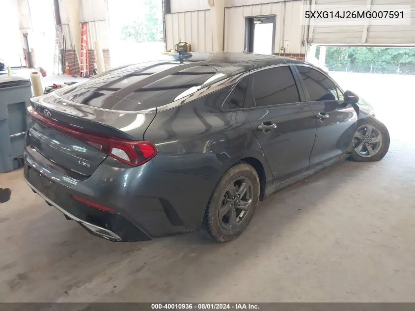 2021 Kia K5 Lxs VIN: 5XXG14J26MG007591 Lot: 40010936