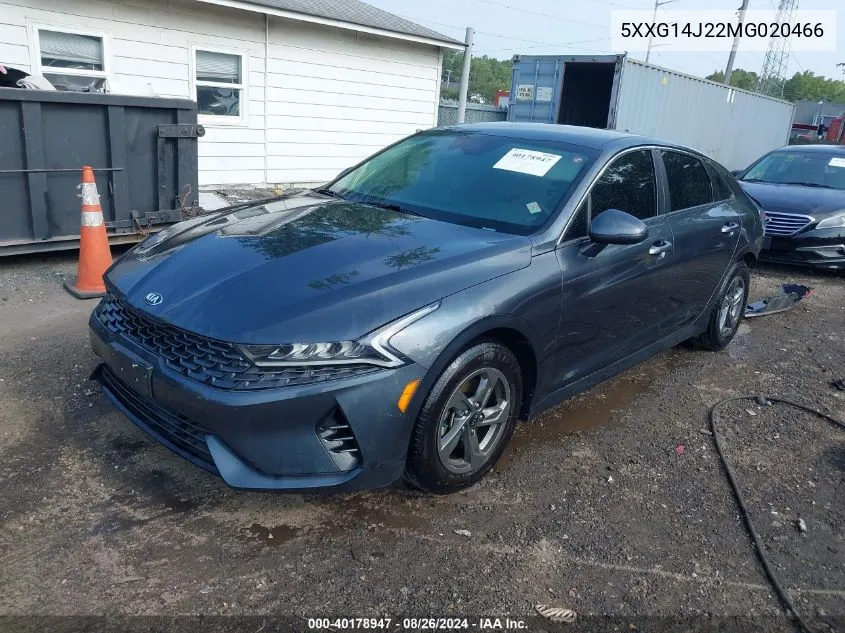 2021 Kia K5 Lxs VIN: 5XXG14J22MG020466 Lot: 40178947