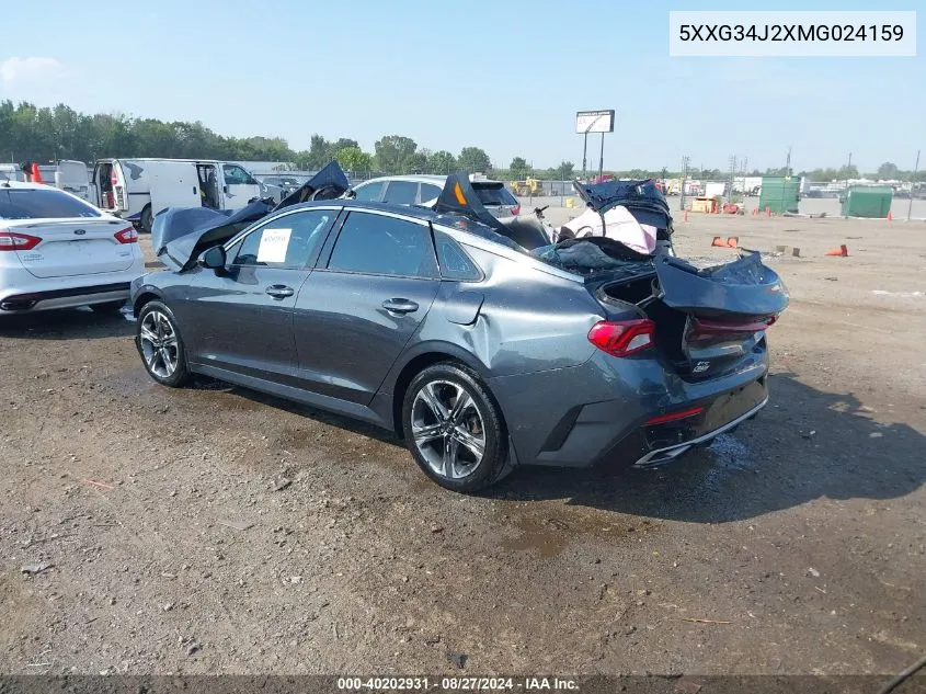 2021 Kia K5 Ex VIN: 5XXG34J2XMG024159 Lot: 40202931