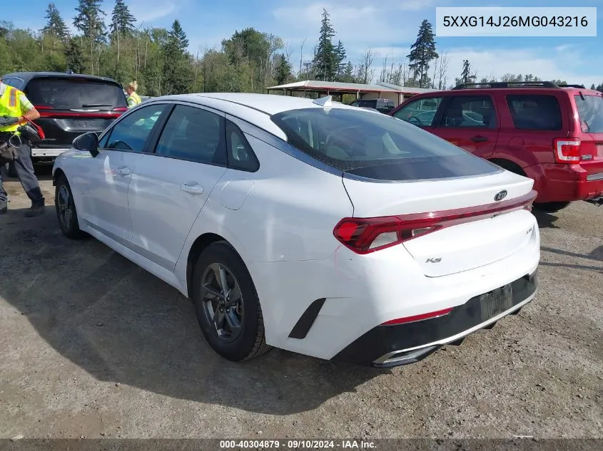 2021 Kia K5 Lxs VIN: 5XXG14J26MG043216 Lot: 40304879