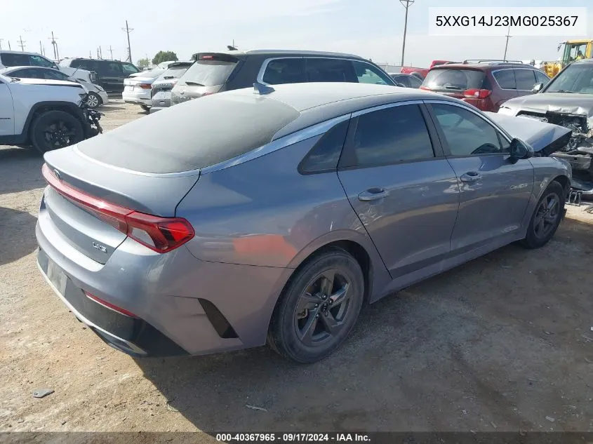 2021 Kia K5 Lxs VIN: 5XXG14J23MG025367 Lot: 40367965