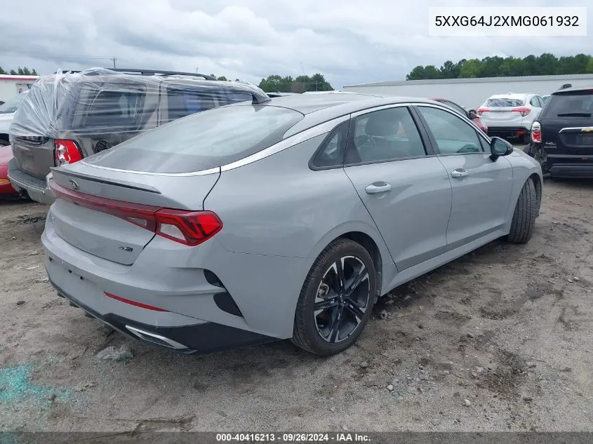 2021 Kia K5 Gt Line VIN: 5XXG64J2XMG061932 Lot: 40416213