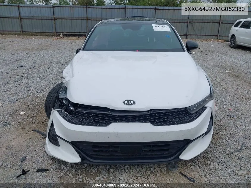 2021 Kia K5 Gt Line VIN: 5XXG64J27MG052380 Lot: 40434069