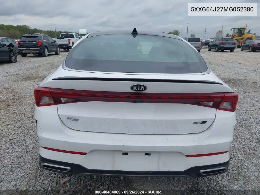 2021 Kia K5 Gt Line VIN: 5XXG64J27MG052380 Lot: 40434069