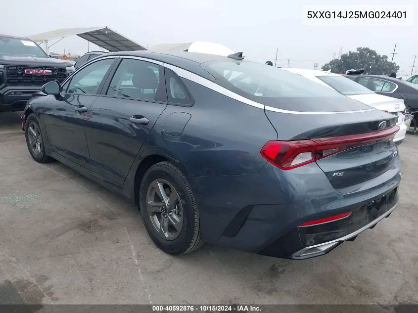 2021 Kia K5 Lxs VIN: 5XXG14J25MG024401 Lot: 40592876