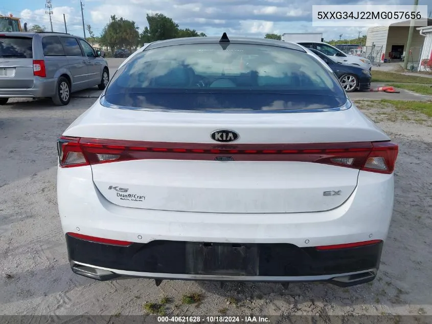 2021 Kia K5 Ex VIN: 5XXG34J22MG057656 Lot: 40621628