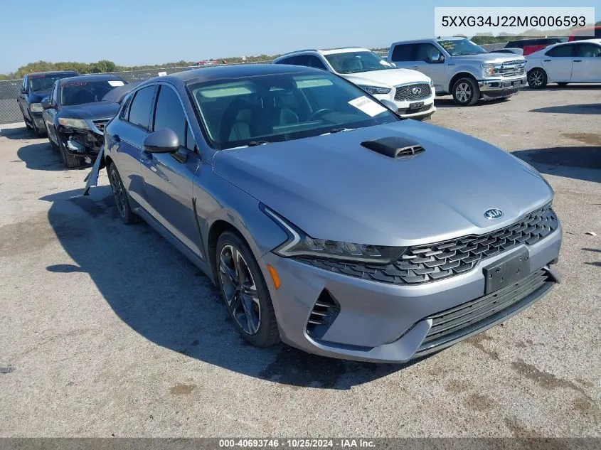 2021 Kia K5 Ex VIN: 5XXG34J22MG006593 Lot: 40693746