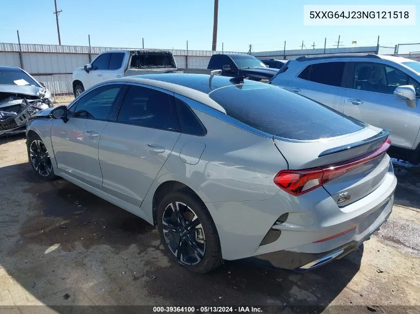 2022 Kia K5 Gt-Line VIN: 5XXG64J23NG121518 Lot: 39364100