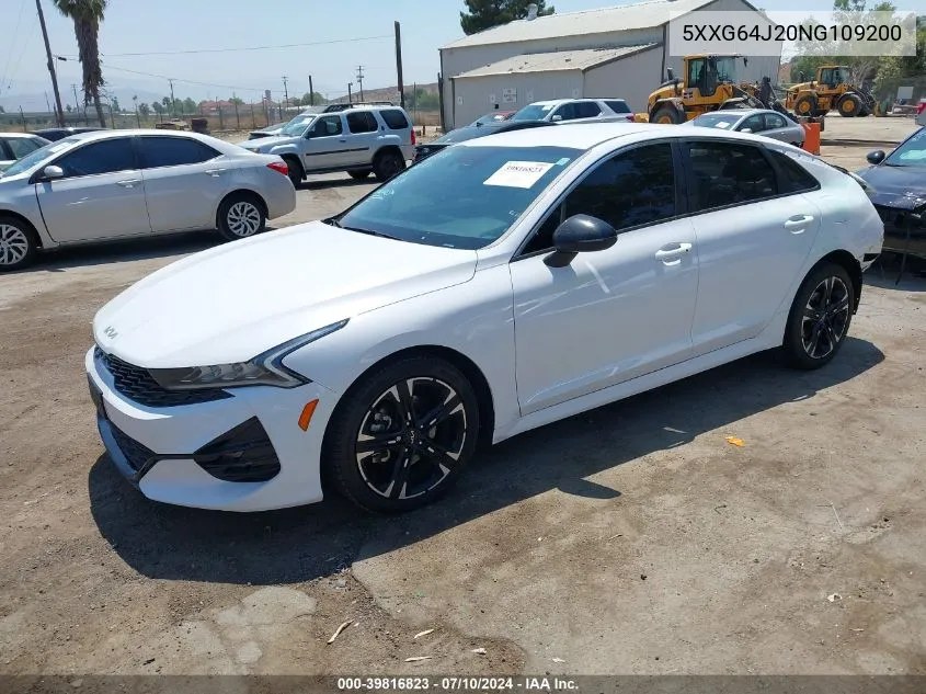 2022 Kia K5 Gt-Line VIN: 5XXG64J20NG109200 Lot: 39816823