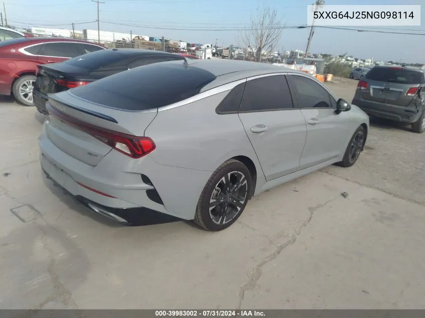 2022 Kia K5 Gt-Line VIN: 5XXG64J25NG098114 Lot: 39983002