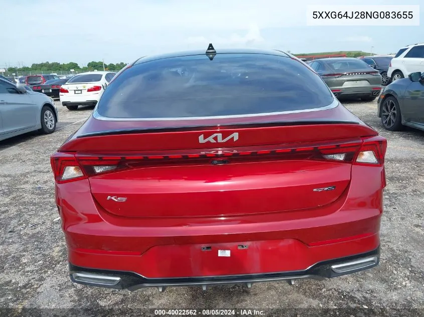 2022 Kia K5 Gt-Line VIN: 5XXG64J28NG083655 Lot: 40022562