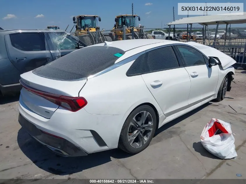 2022 Kia K5 Lxs VIN: 5XXG14J22NG146019 Lot: 40158642