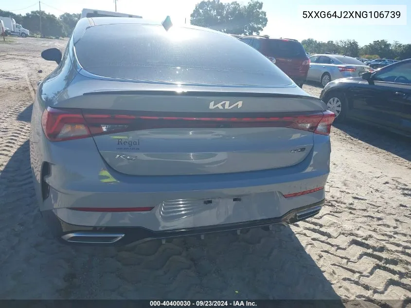 2022 Kia K5 Gt Line VIN: 5XXG64J2XNG106739 Lot: 40400030