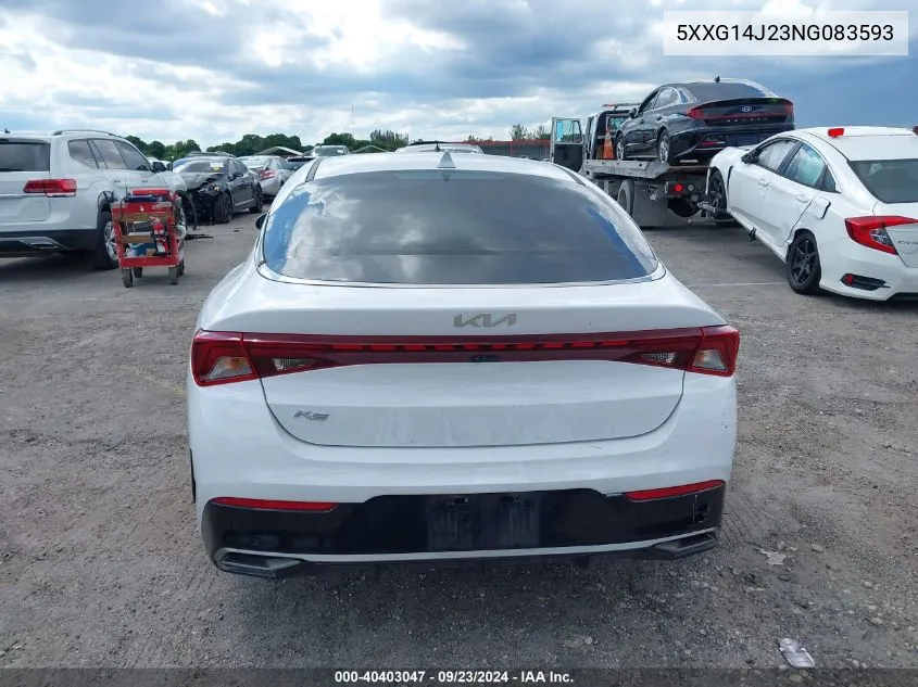 2022 Kia K5 Lxs VIN: 5XXG14J23NG083593 Lot: 40403047