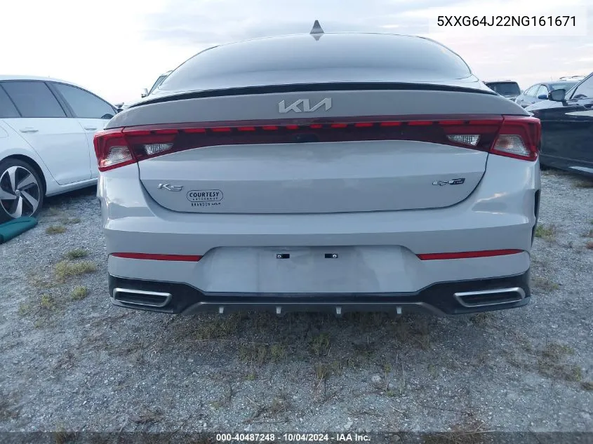 2022 Kia K5 Gt-Line VIN: 5XXG64J22NG161671 Lot: 40487248