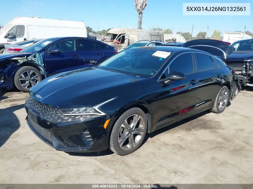 2022 Kia K5 Lxs VIN: 5XXG14J26NG132561 Lot: 40618243