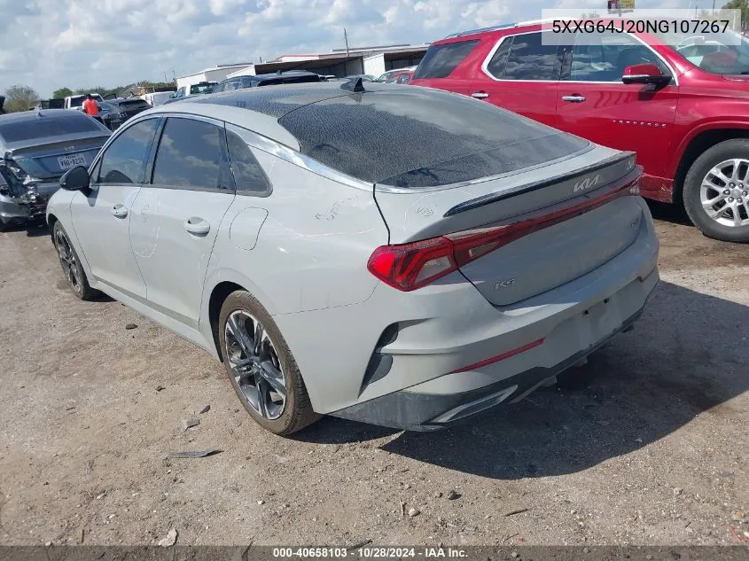 2022 Kia K5 Gt-Line VIN: 5XXG64J20NG107267 Lot: 40658103