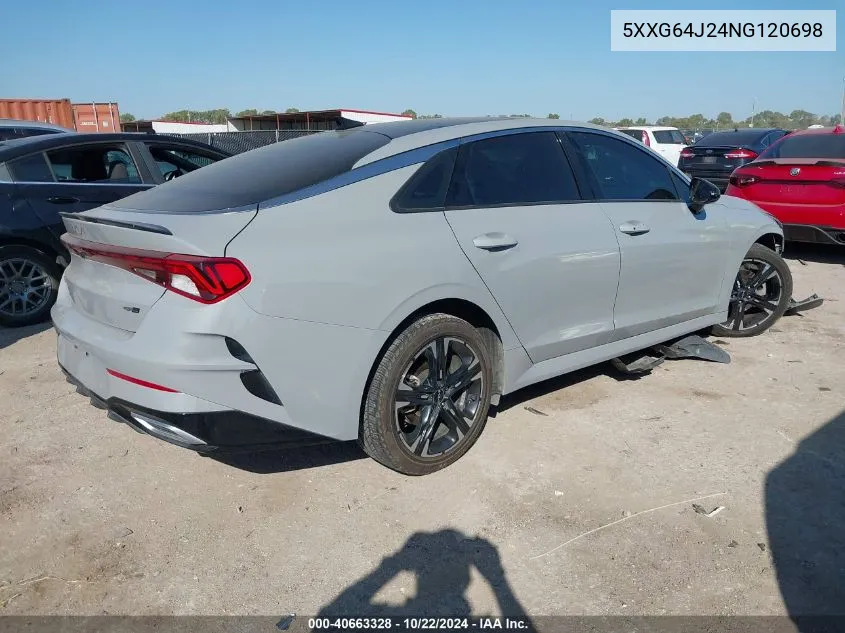 2022 Kia K5 Gt-Line VIN: 5XXG64J24NG120698 Lot: 40663328