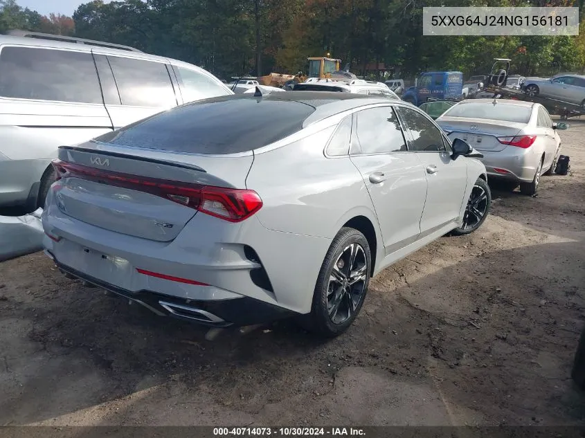 2022 Kia K5 Gt-Line VIN: 5XXG64J24NG156181 Lot: 40714073