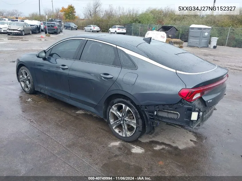 2022 Kia K5 Ex VIN: 5XXG34J27NG152327 Lot: 40749994