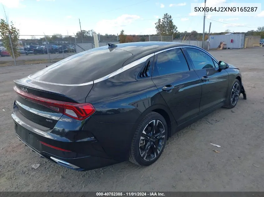 2022 Kia K5 Gt-Line VIN: 5XXG64J2XNG165287 Lot: 40752385