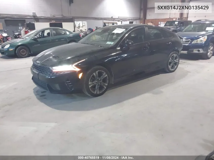 2022 Kia K5 Lxs VIN: 5XXG14J2XNG135429 Lot: 40765519