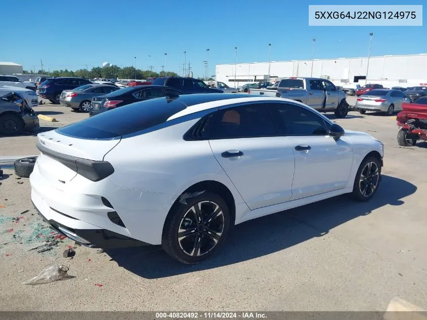 2022 Kia K5 Gt-Line VIN: 5XXG64J22NG124975 Lot: 40820492