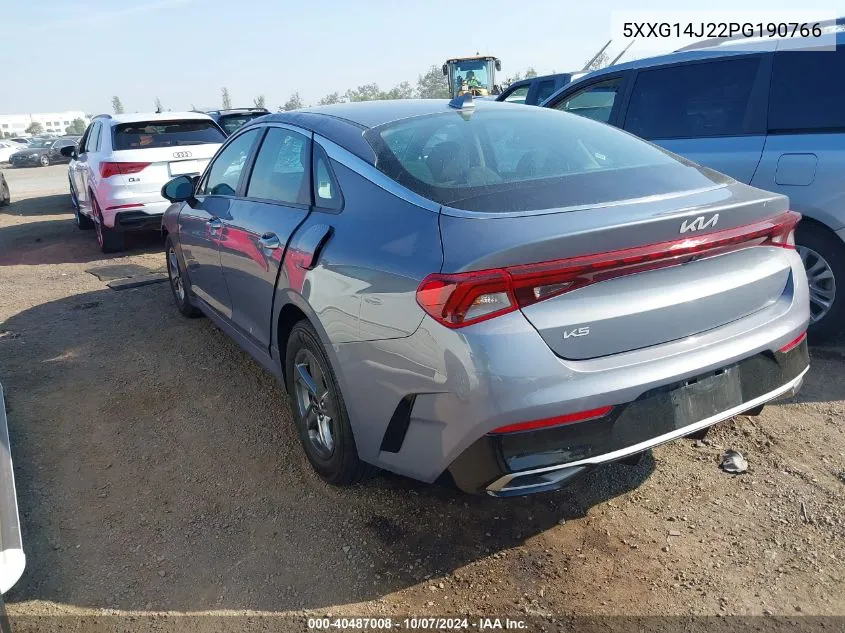 2023 Kia K5 Lxs VIN: 5XXG14J22PG190766 Lot: 40487008