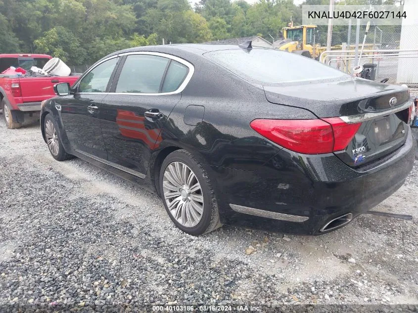 2015 Kia K900 Premium VIN: KNALU4D42F6027144 Lot: 40103186