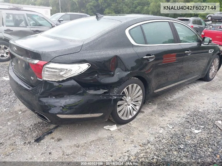 KNALU4D42F6027144 2015 Kia K900 Premium