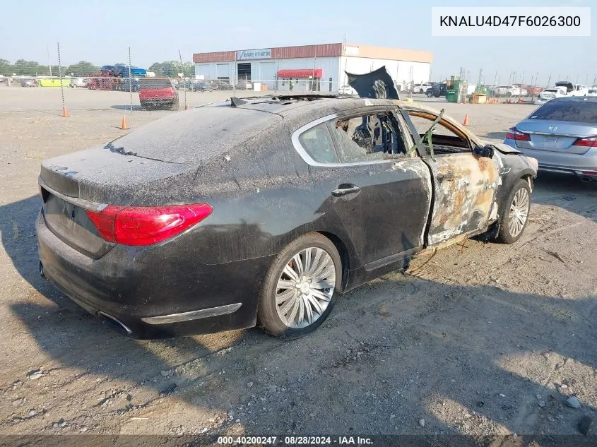 KNALU4D47F6026300 2015 Kia K900 Premium