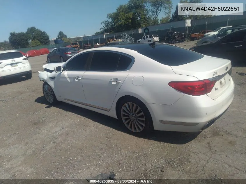 2015 Kia K900 Luxury VIN: KNALW4D42F6022651 Lot: 40253835