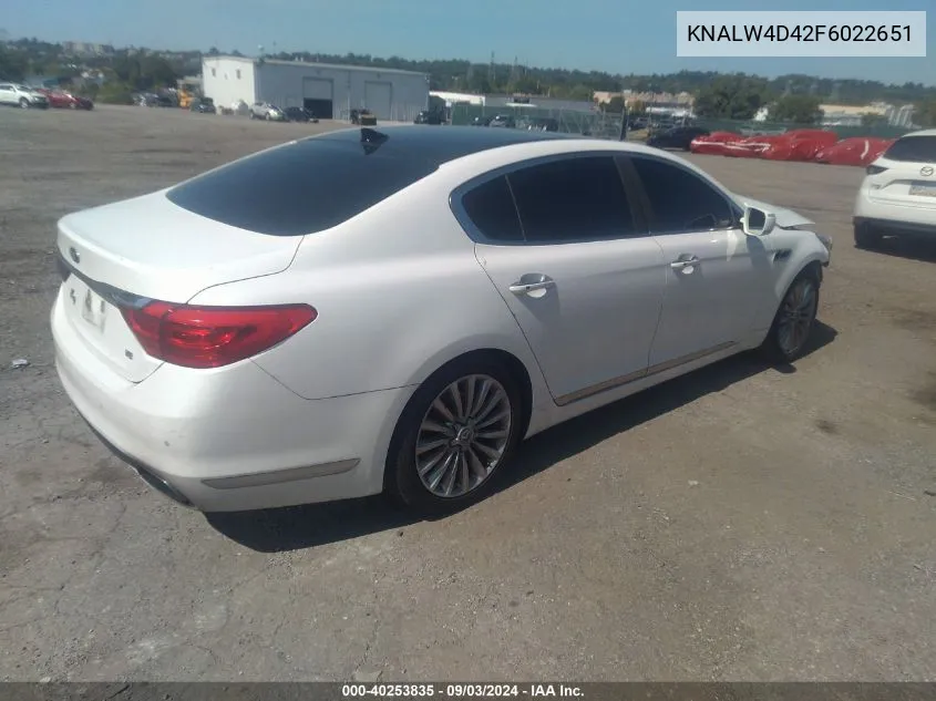 KNALW4D42F6022651 2015 Kia K900 Luxury