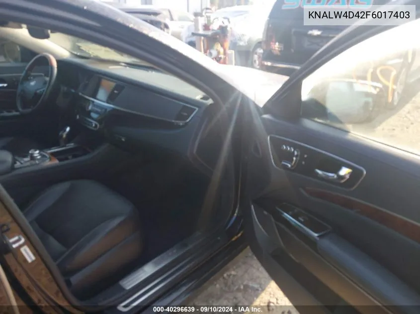 KNALW4D42F6017403 2015 Kia K900 Luxury