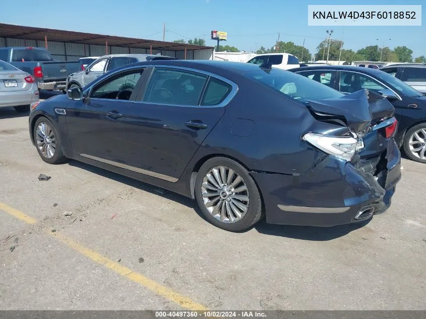 2015 Kia K900 Luxury VIN: KNALW4D43F6018852 Lot: 40497360