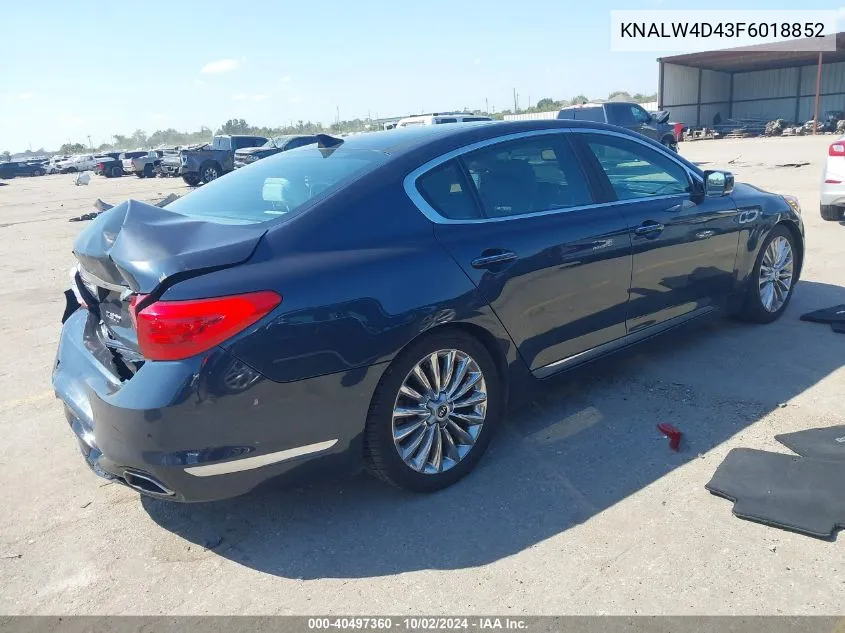 KNALW4D43F6018852 2015 Kia K900 Luxury