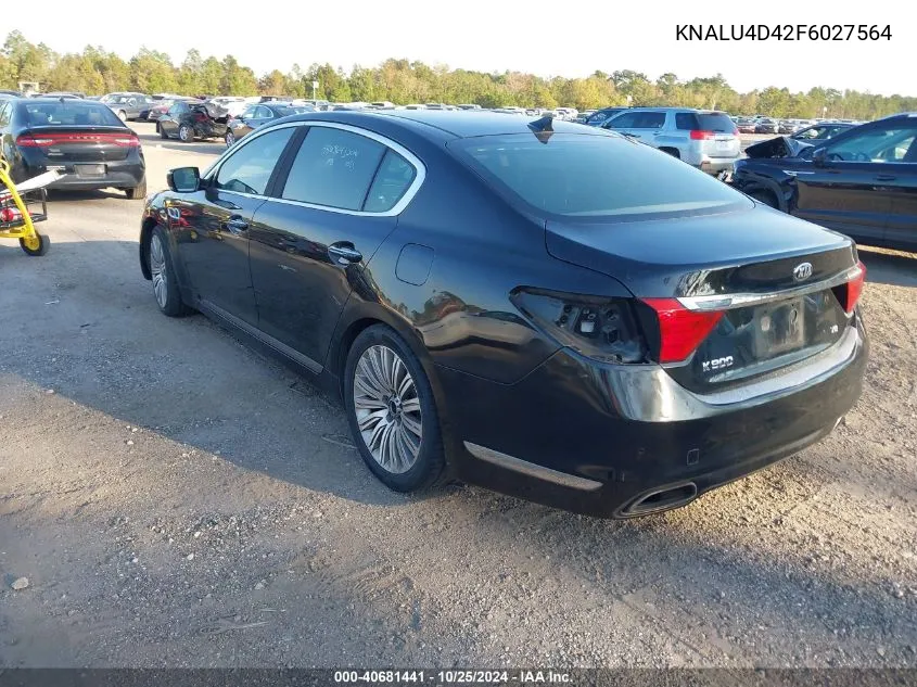 2015 Kia K900 Premium VIN: KNALU4D42F6027564 Lot: 40681441