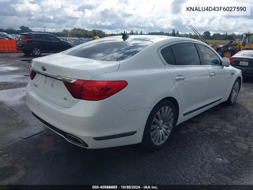 2015 Kia K900 Premium VIN: KNALU4D43F6027590 Lot: 40744467