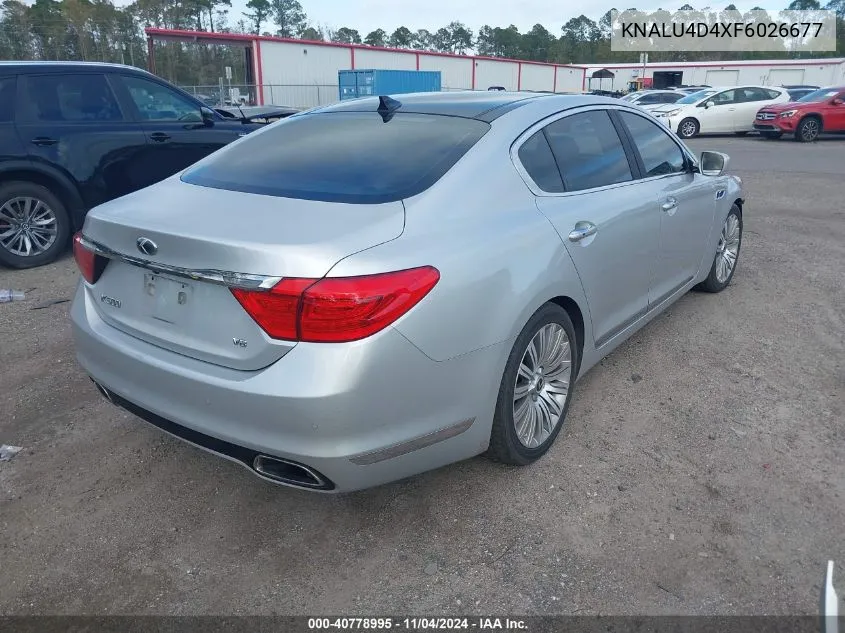 KNALU4D4XF6026677 2015 Kia K900 Premium