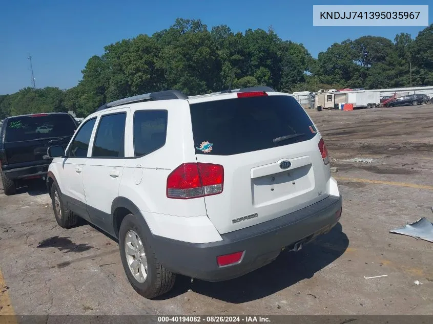 2009 Kia Borrego Lx VIN: KNDJJ741395035967 Lot: 40194082