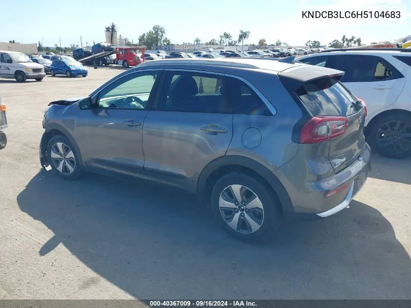 2017 Kia Niro Lx VIN: KNDCB3LC6H5104683 Lot: 40367009