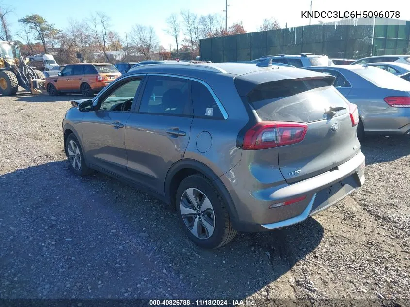 2017 Kia Niro Ex VIN: KNDCC3LC6H5096078 Lot: 40826788