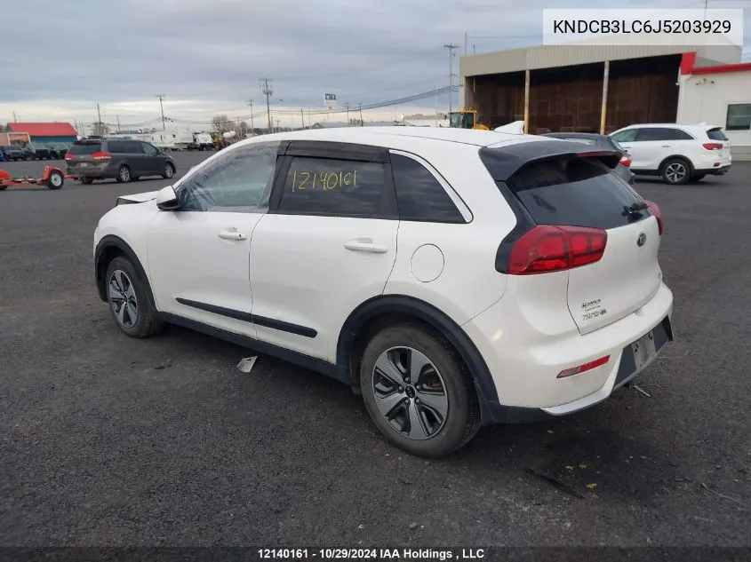 2018 Kia Niro VIN: KNDCB3LC6J5203929 Lot: 12140161