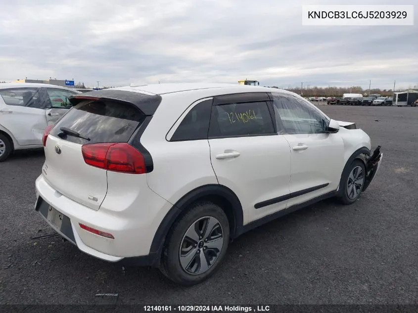 2018 Kia Niro VIN: KNDCB3LC6J5203929 Lot: 12140161