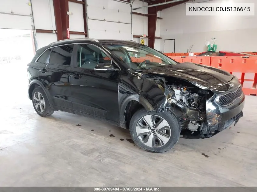 2018 Kia Niro Ex VIN: KNDCC3LC0J5136645 Lot: 39789404