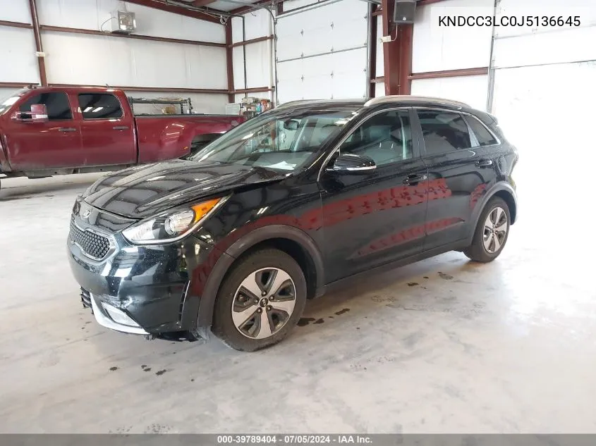 2018 Kia Niro Ex VIN: KNDCC3LC0J5136645 Lot: 39789404