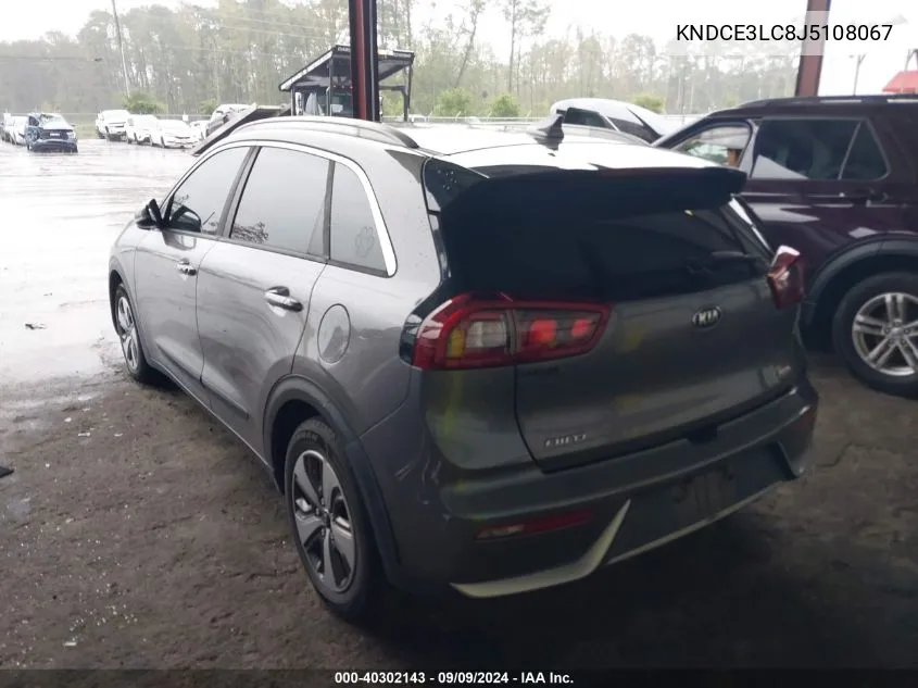 2018 Kia Niro Ex VIN: KNDCE3LC8J5108067 Lot: 40302143